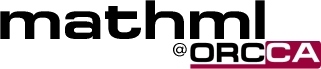 MathML at ORCCA Logo